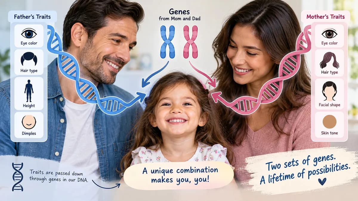 How Do the Characteristics of Mother and Father Get Inherited by a Child?
