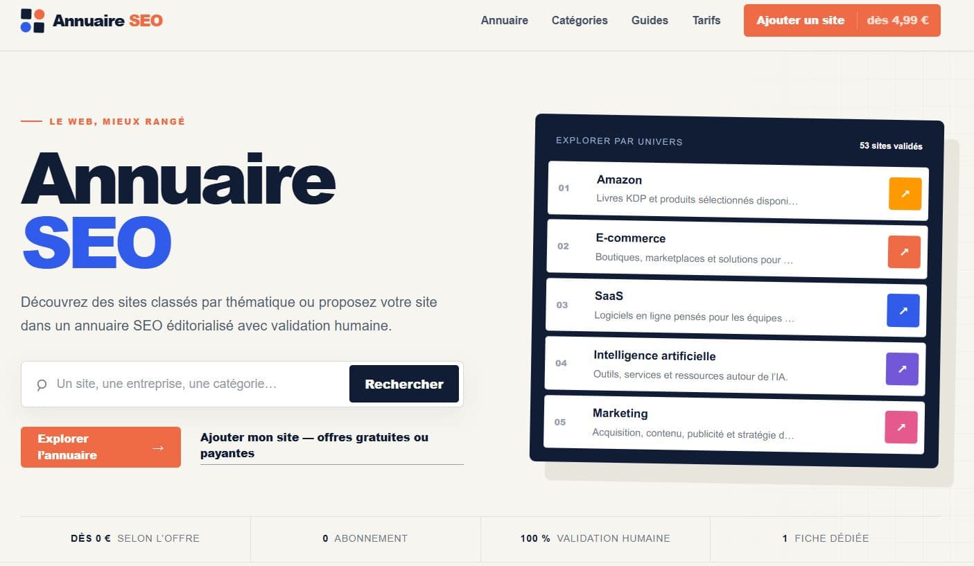 Annuaire SEO et blog