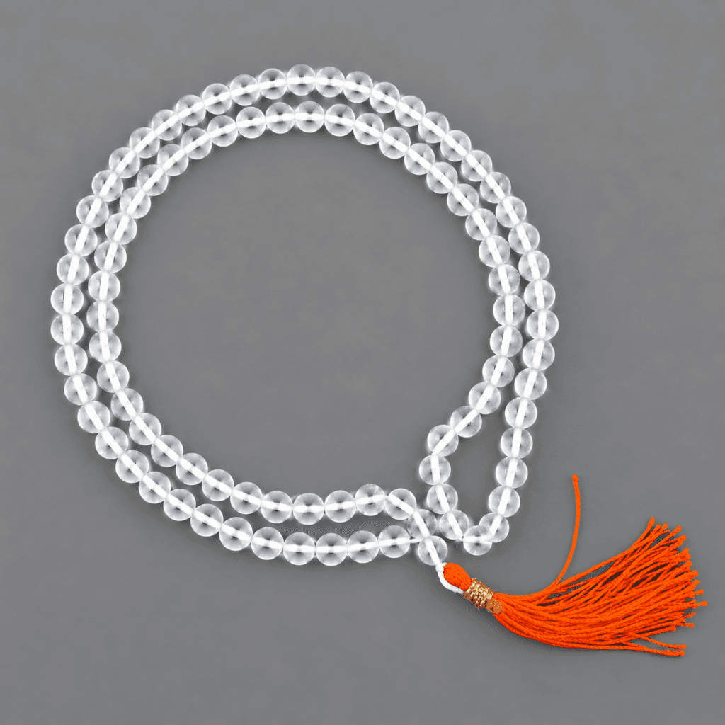 Clear Quartz Crystal Mala