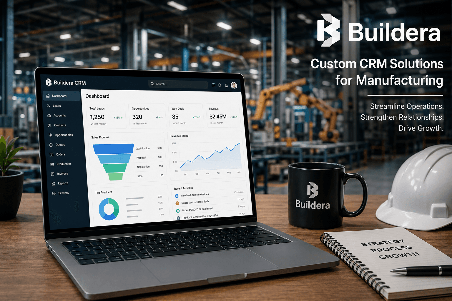 Custom CRM Development for Manufacturing: Build Smarter Operations with Buildera