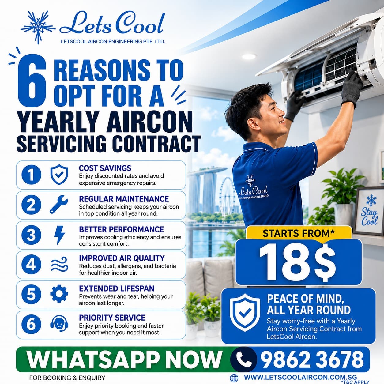 6 Reasons to Opt for a Yearly Aircon Servicing Contract