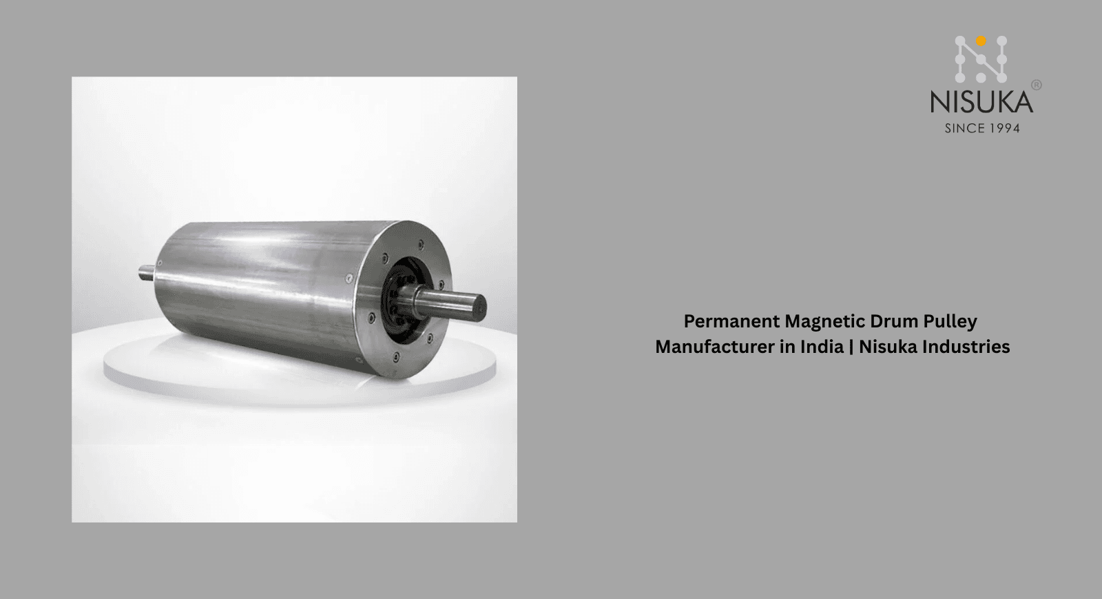 Permanent Magnetic Drum Pulley Manufacturer in India | Nisuka Industries