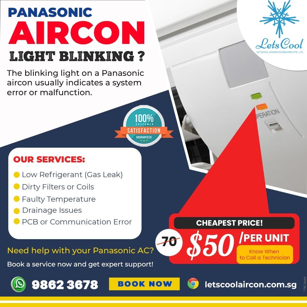 Panasonic Aircon Light blinking