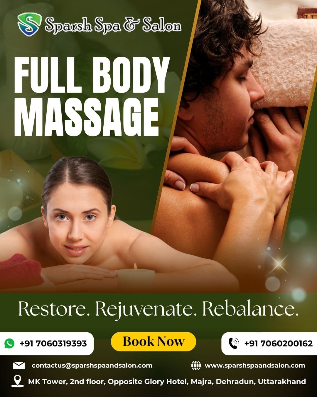Best Body Massage in Dehradun – Sparsh Spa & Salon