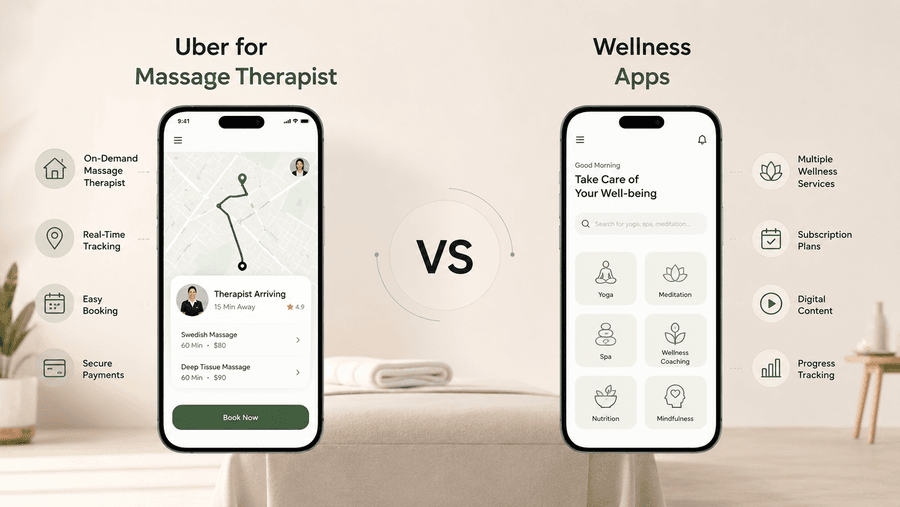 Uber for Massage Therapist vs Wellness Apps: Key Differences