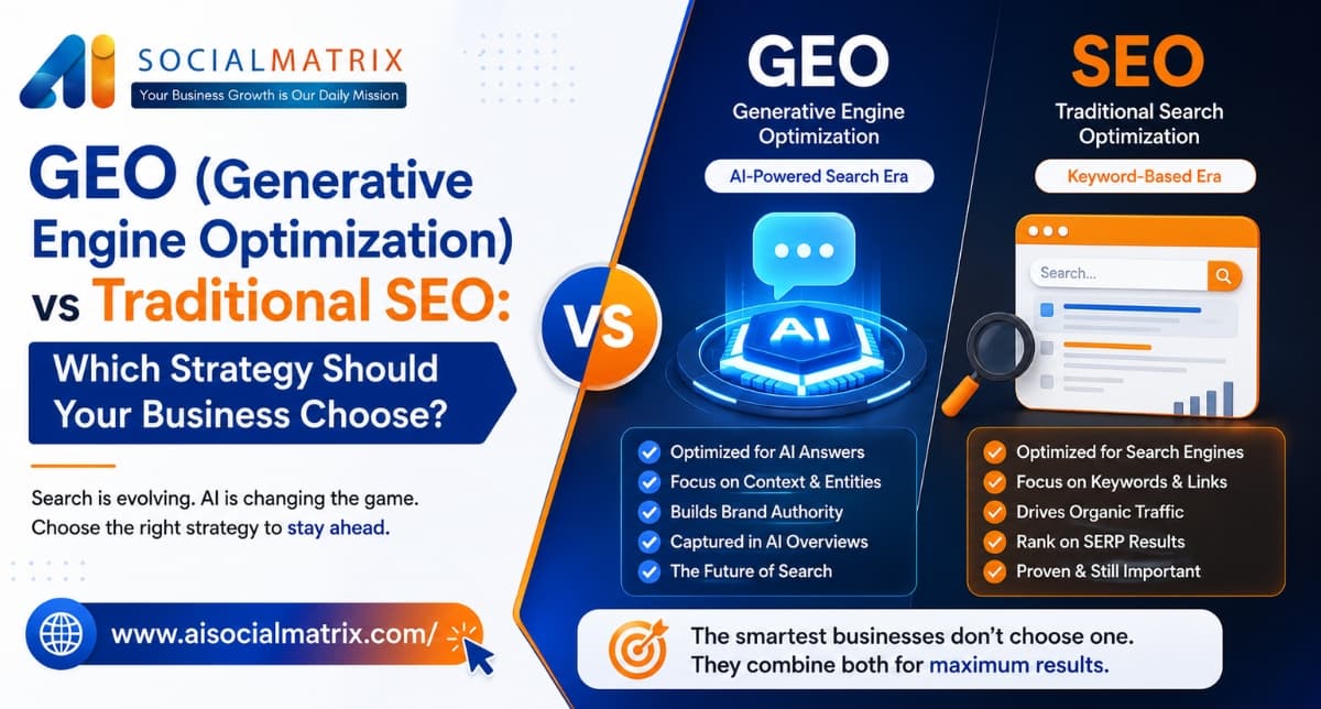 GEO (Generative Engine Optimization) vs Traditional SEO: Which Strategy Should Your Business Choose?