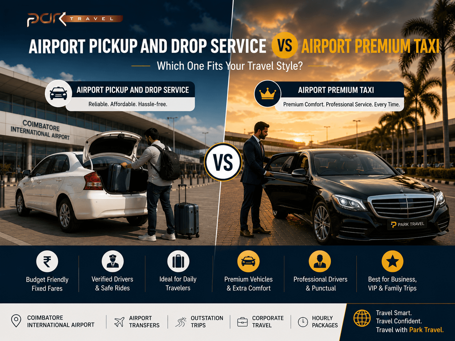 Airport Pickup and Drop Service vs Airport Premium Taxi: Which One Fits Your Travel Style?