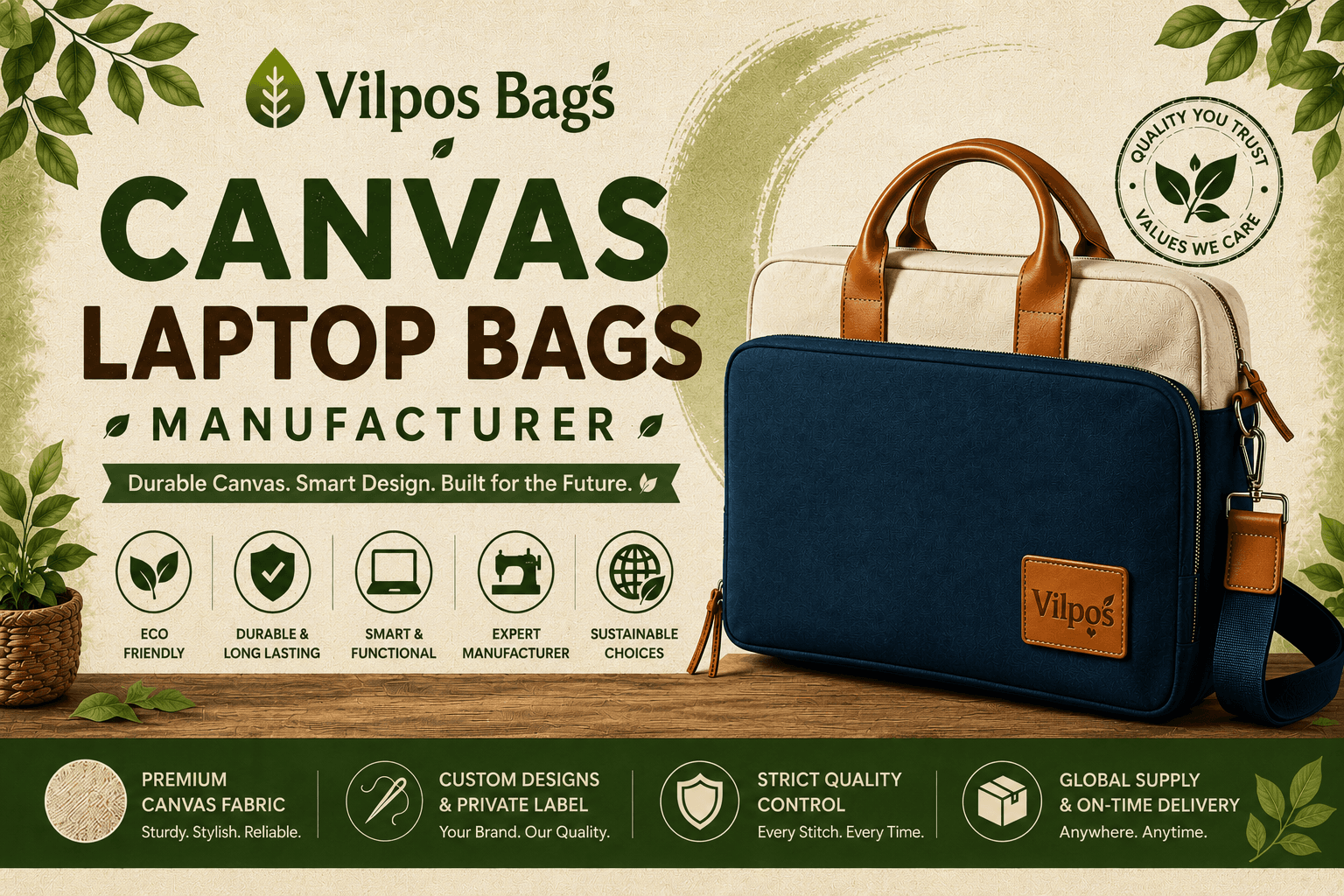 Top Quality Canvas Laptop Bags Manufacturer
