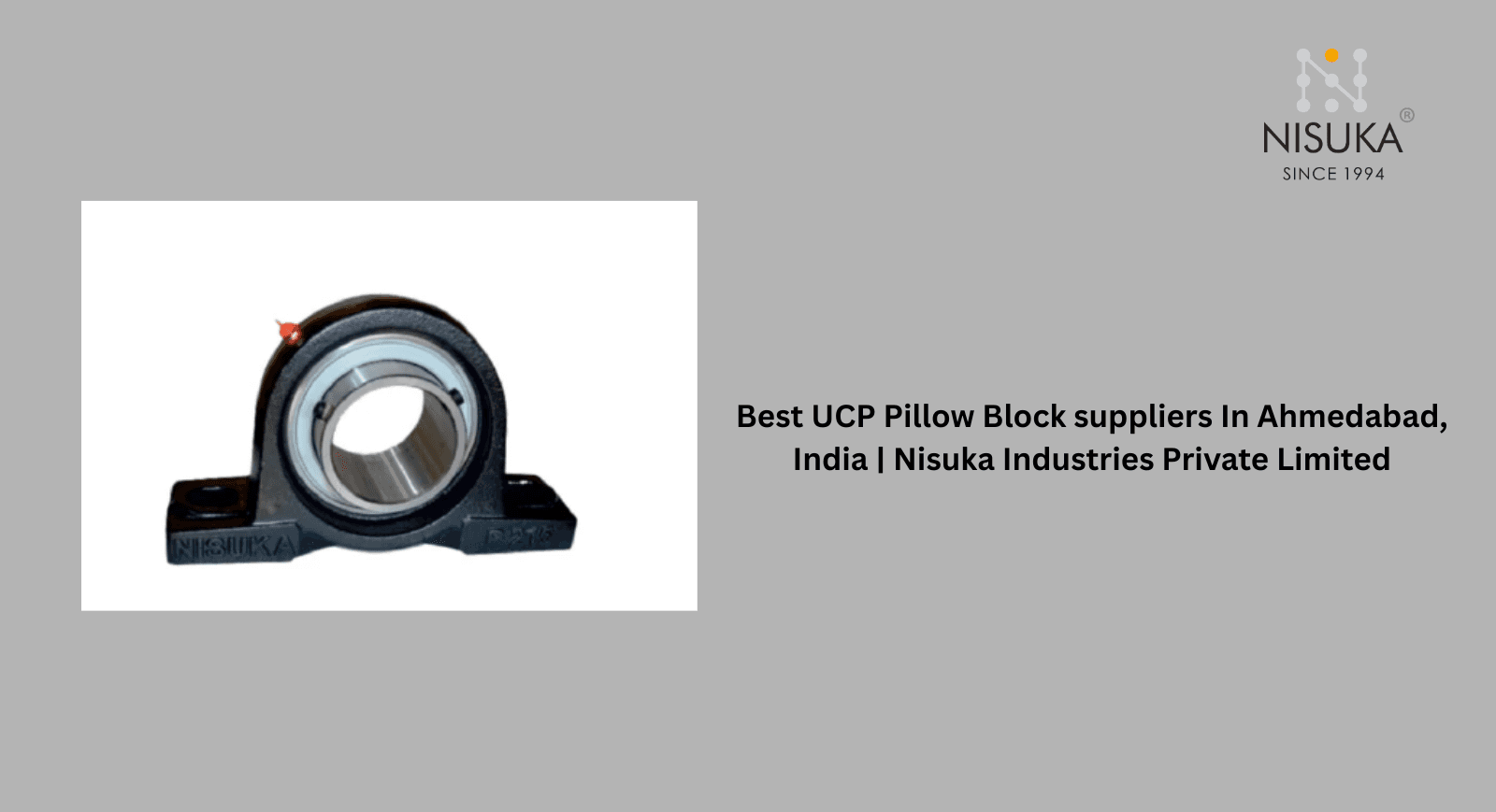 Best UCP Pillow Block suppliers In Ahmedabad, India | Nisuka Industries Private Limited