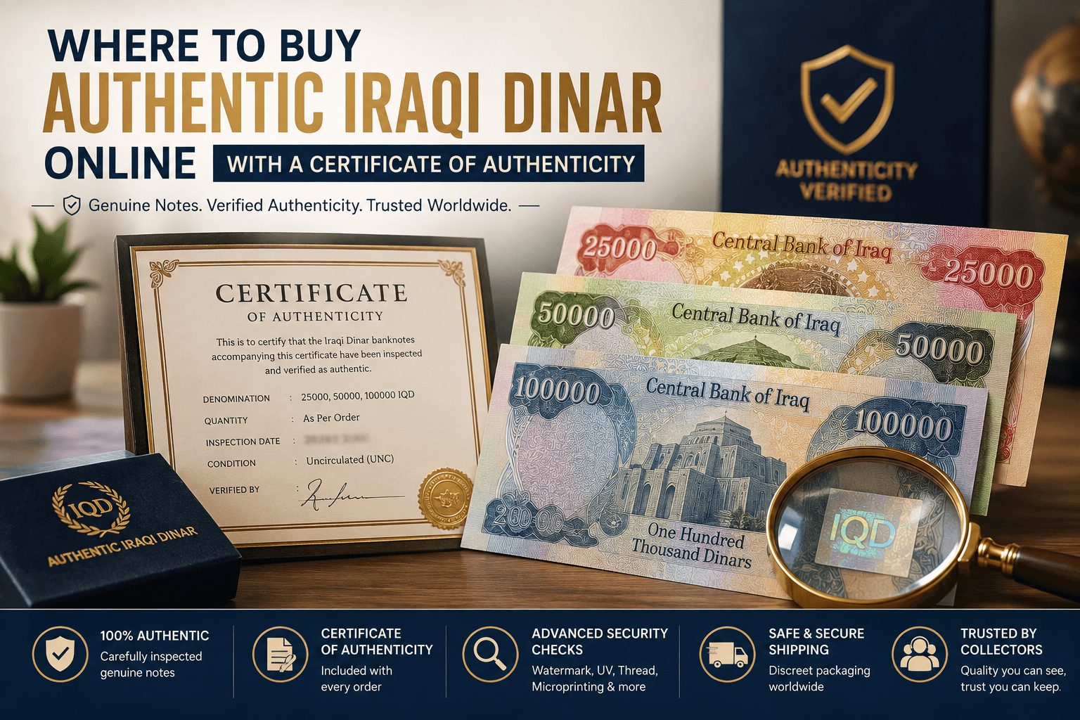 Where to Buy Authentic Iraqi Dinar Online With a Certificate of Authenticity