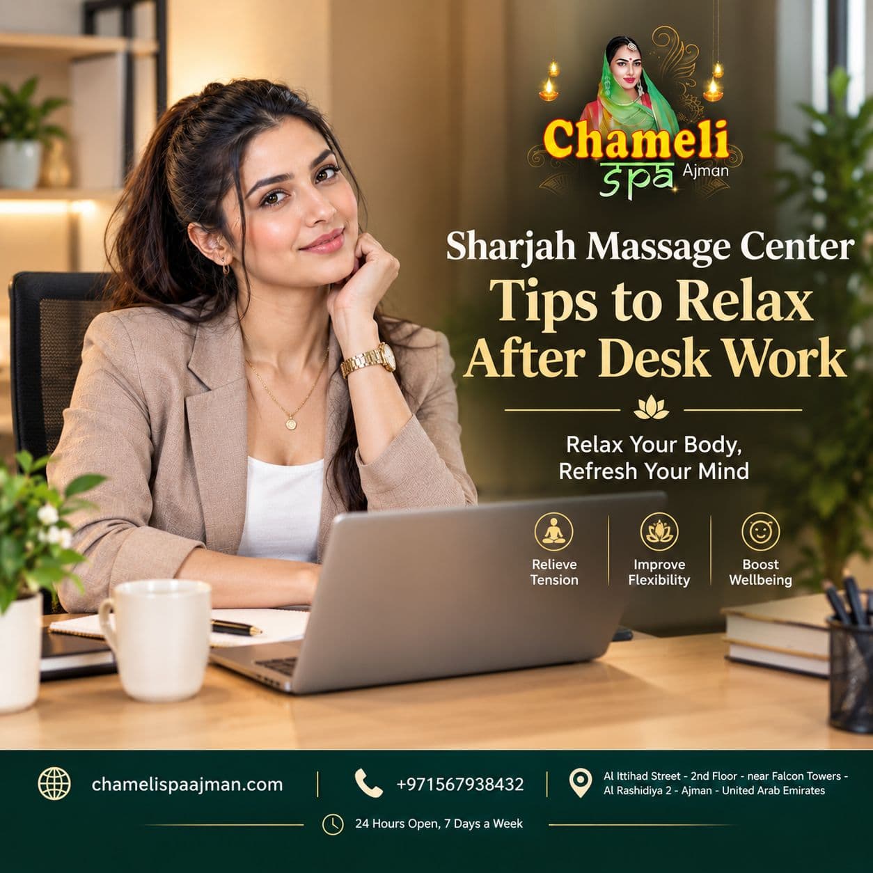 Sharjah Massage Center Tips to Relax After Desk Work