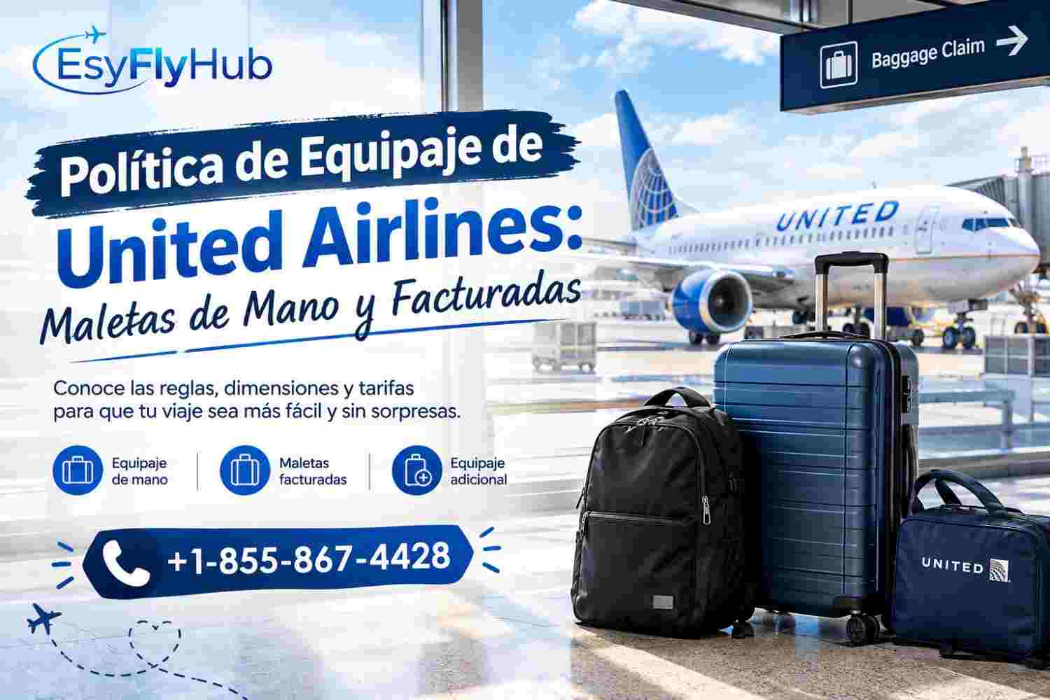 Política de Equipaje de United Airlines: Maletas de Mano y Facturadas