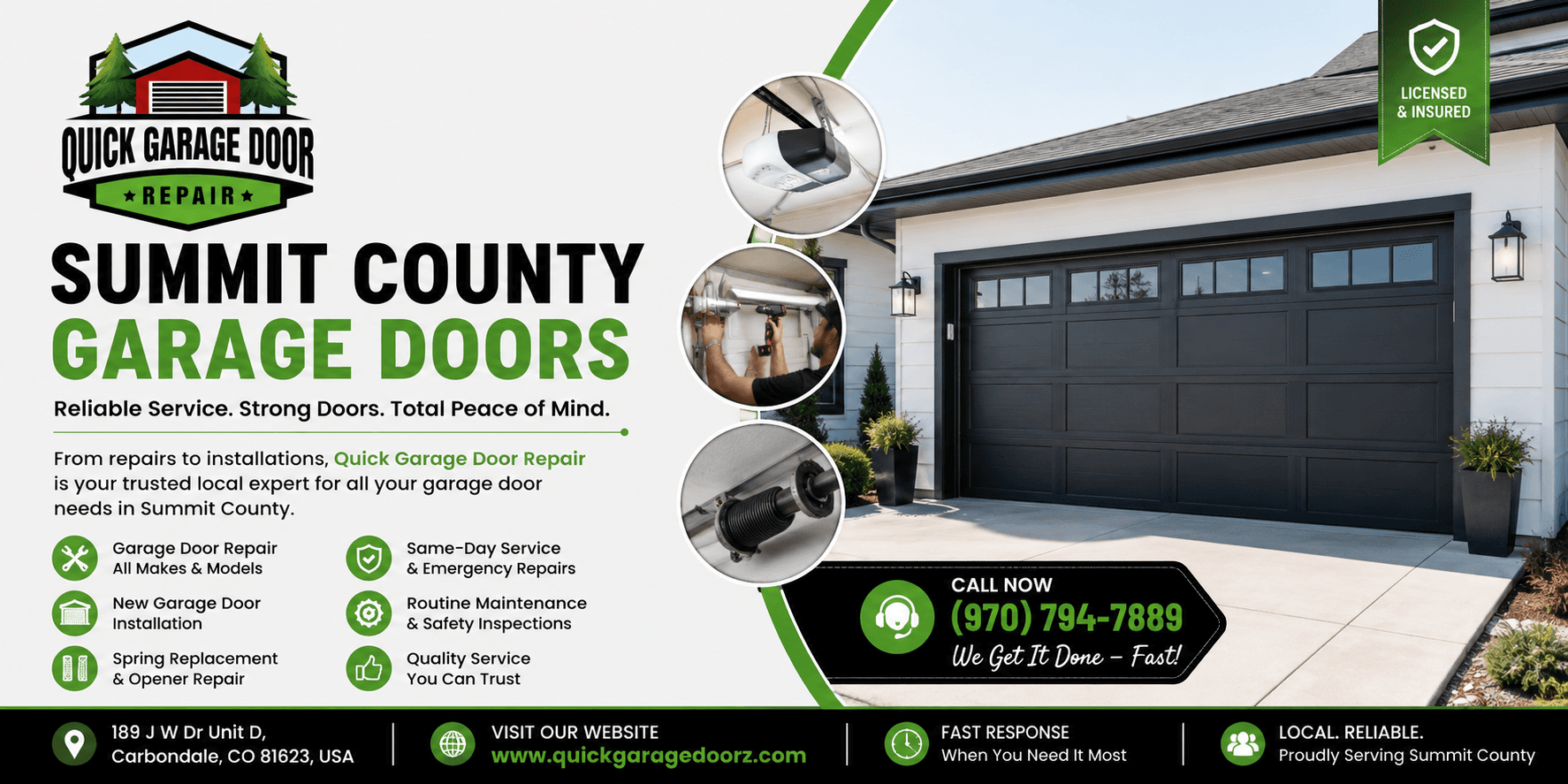 Quick Garage Doors Summit County | Fast & Reliable Service