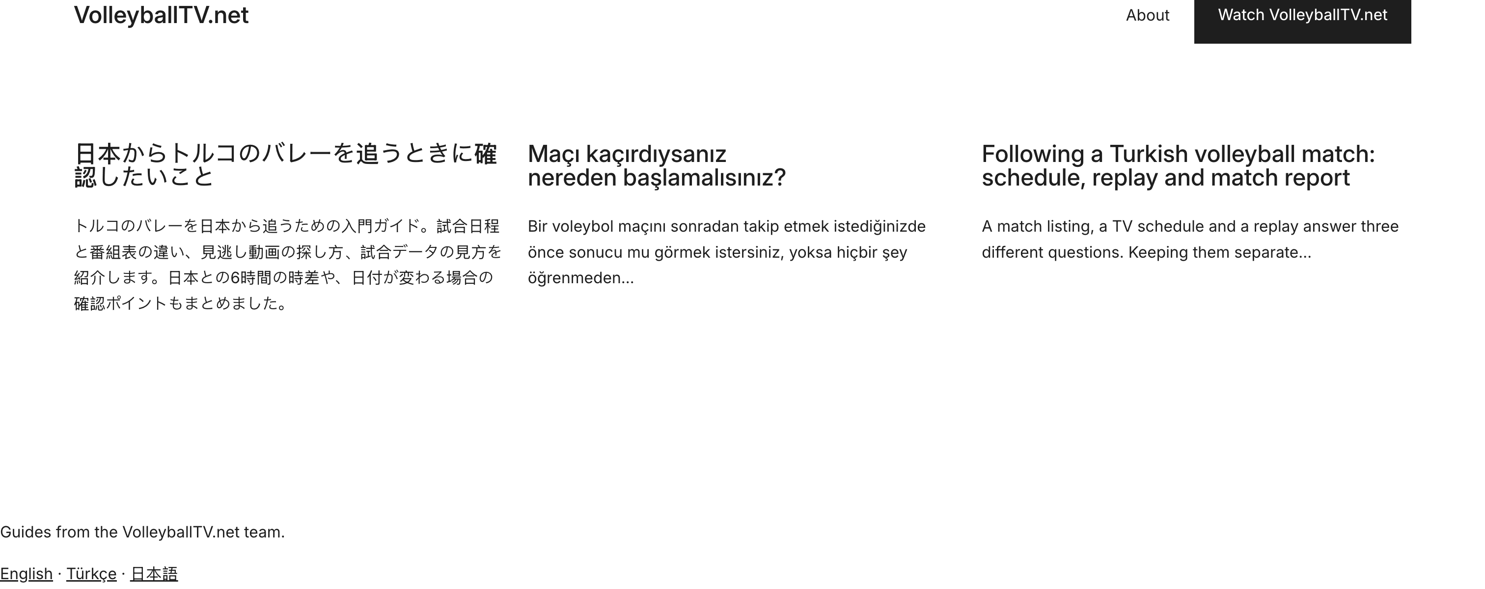 VolleyballTV.net: Following Turkish Volleyball