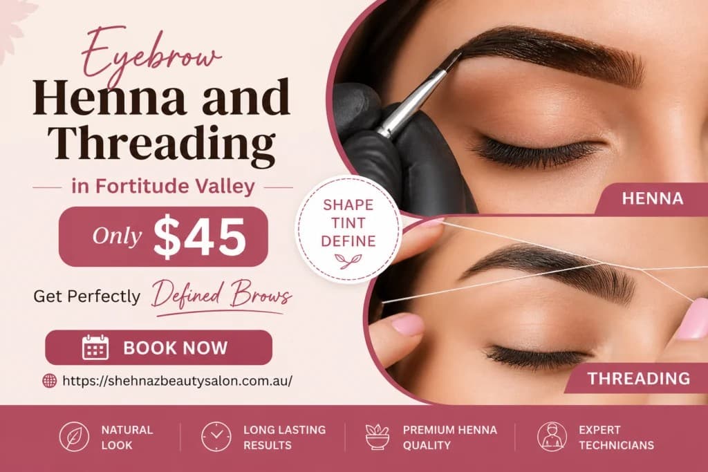 Eyebrow Henna and Threading in Fortitude Valley for Defined Brows