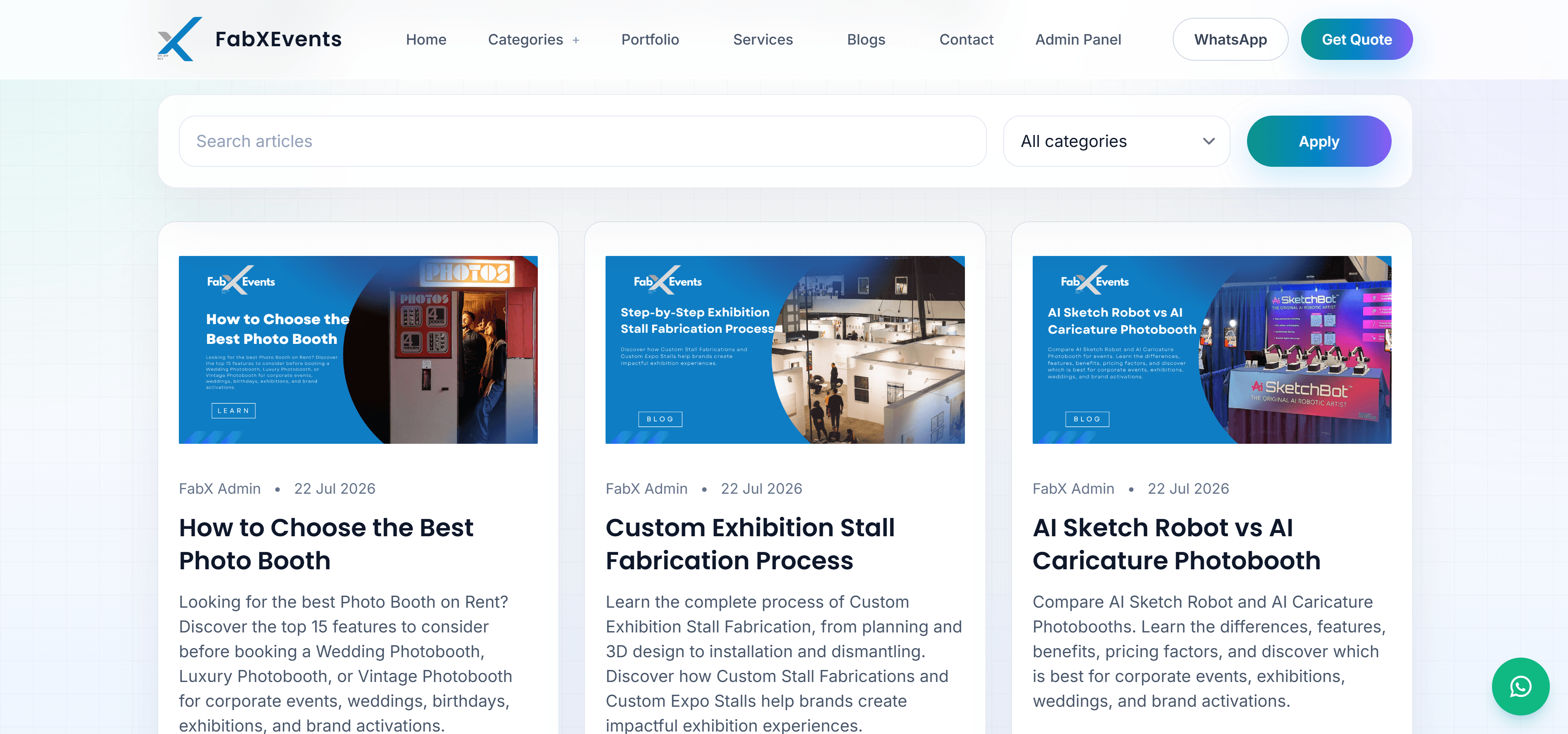 Fabx Events Blog