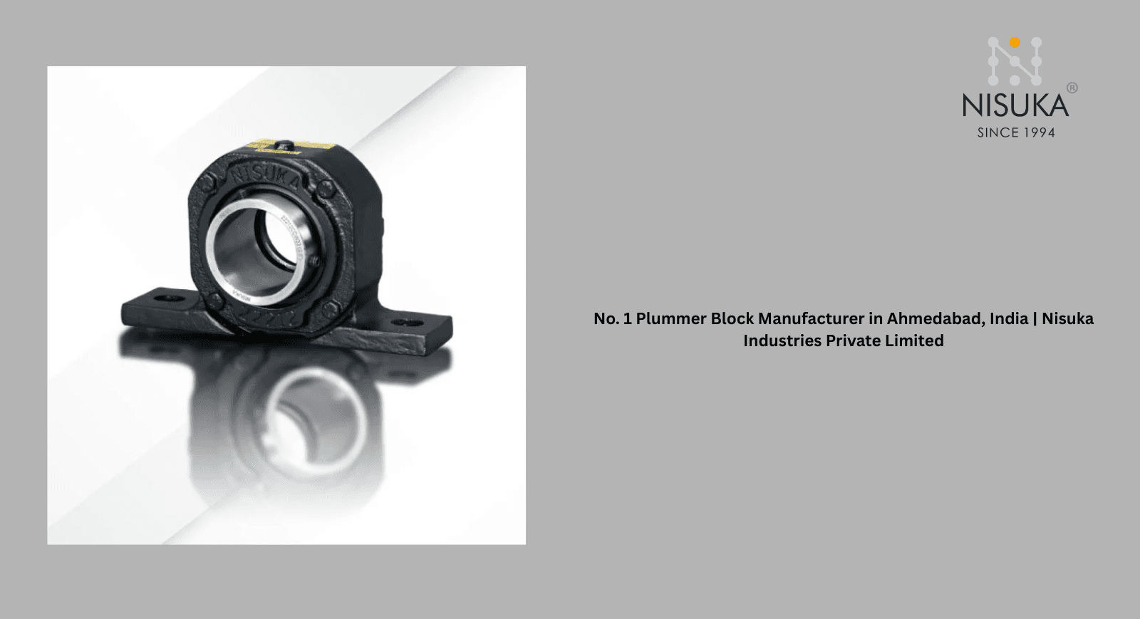 No. 1 Plummer Block Manufacturer in Ahmedabad, India | Nisuka Industries Private Limited