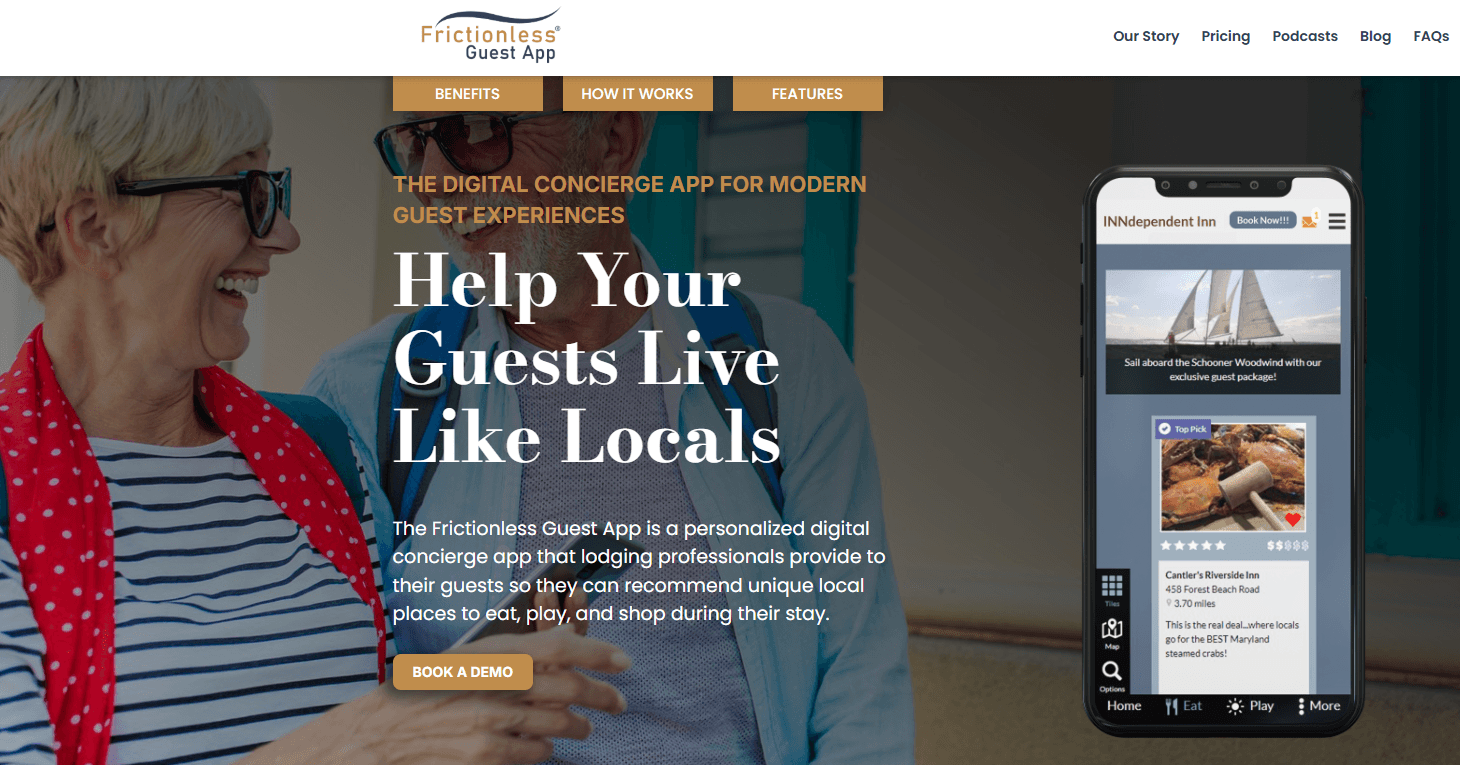 Digital Concierge & Guest Experience App for B&B, Inn and Lodging Providers | Frictioless Guest App