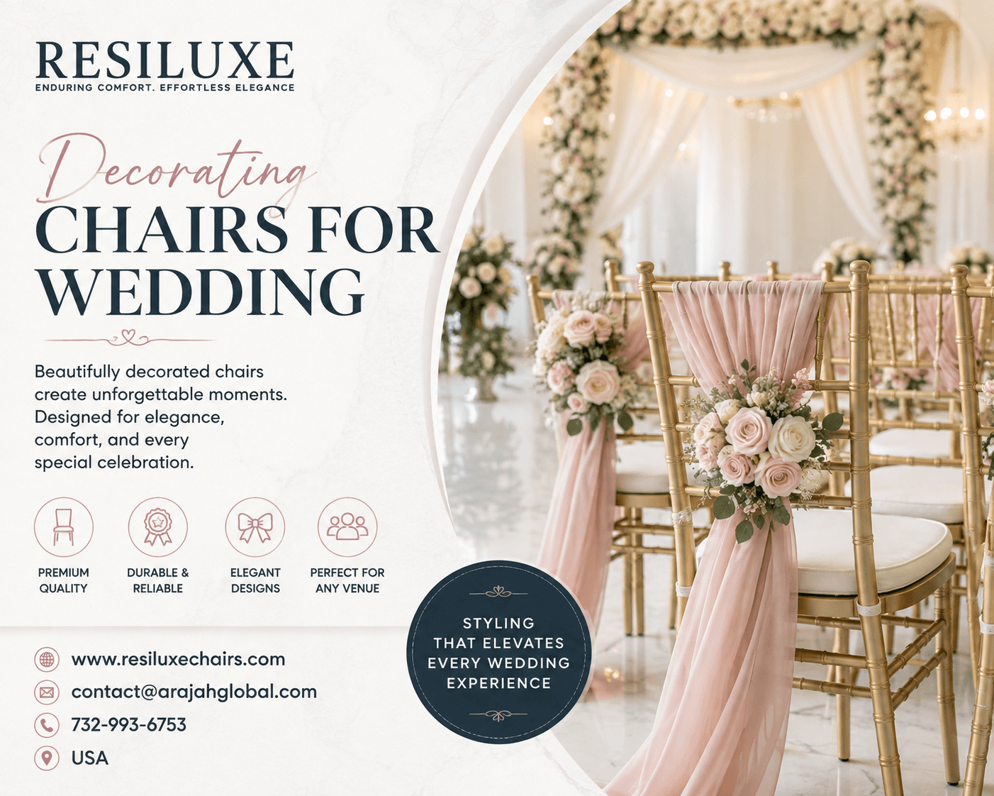5 Creative Ways to Style Decoration Chairs for Wedding Events | Resiluxe Chairs