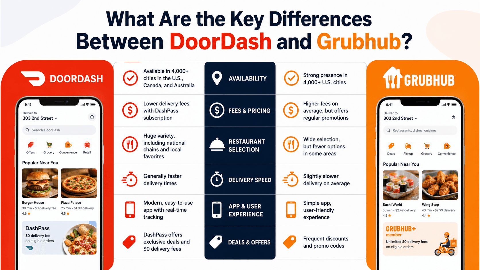 What Are the Key Differences Between DoorDash and Grubhub?