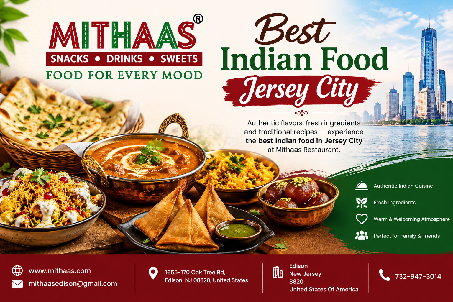 Find Your Favorite Indian Food Flavors with Mithaas Restaurant