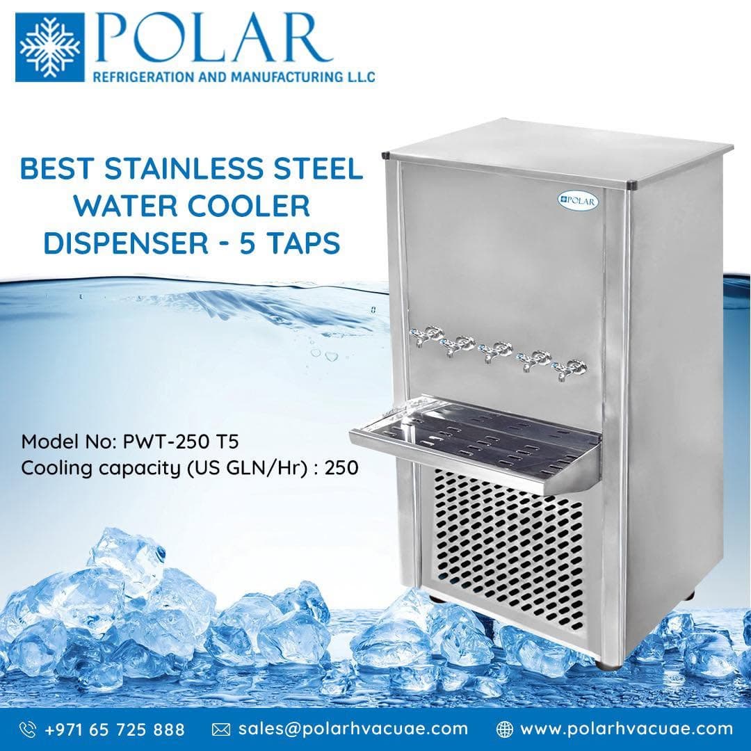 Polar PWT-250 T5: High-Capacity Stainless Steel Water Cooler for Commercial Use