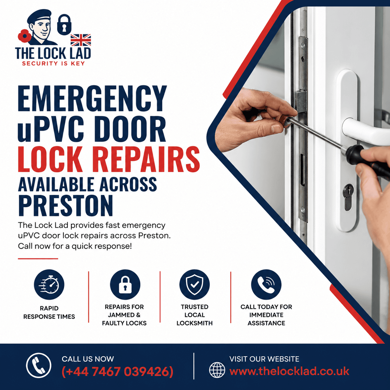 Emergency uPVC Door Lock Repairs Across Preston Today