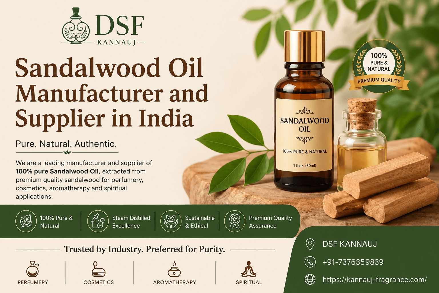Sandalwood Oil Manufacturer and Supplier in India