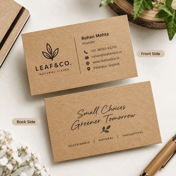 Kraft Paper Visiting Cards – Eco-Friendly & Premium Business Cards