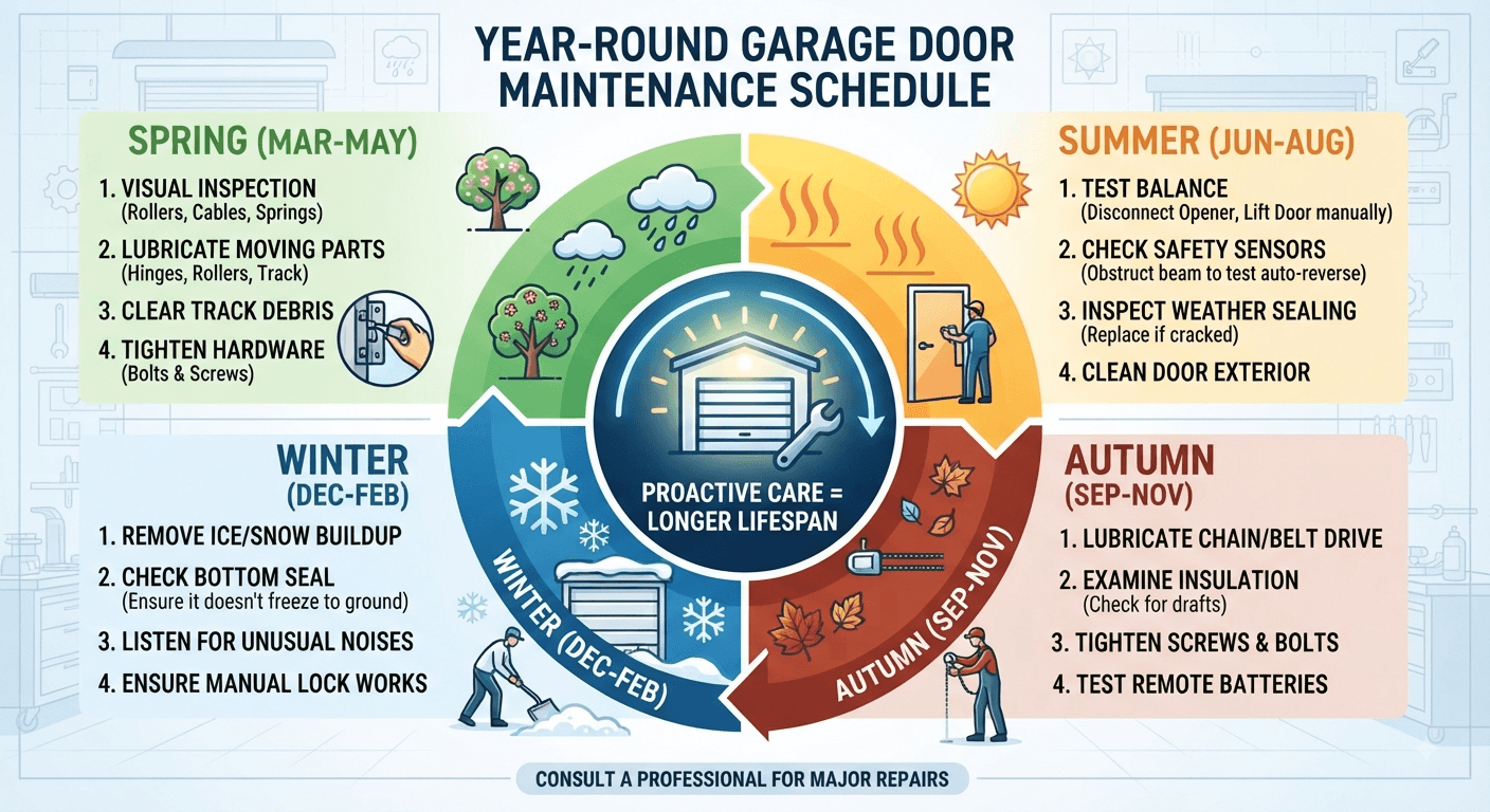 How to Create a Year-Round Garage Door Maintenance Schedule