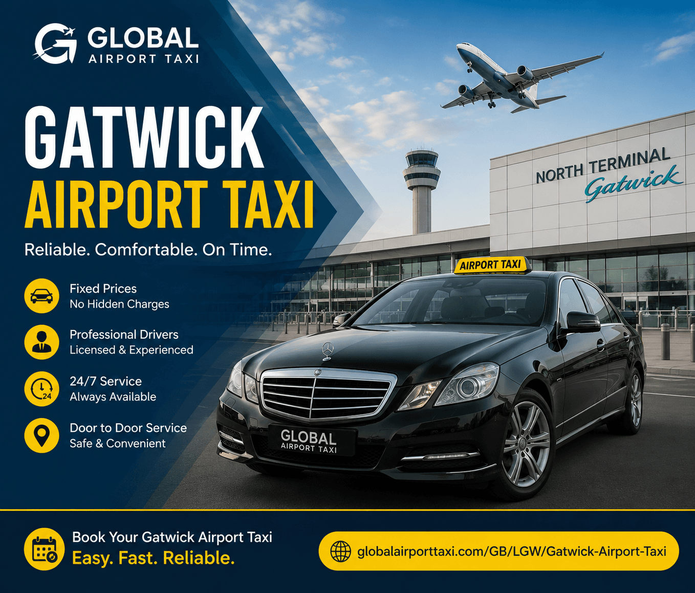 Gatwick Airport Transfer | Reliable London Taxi Service