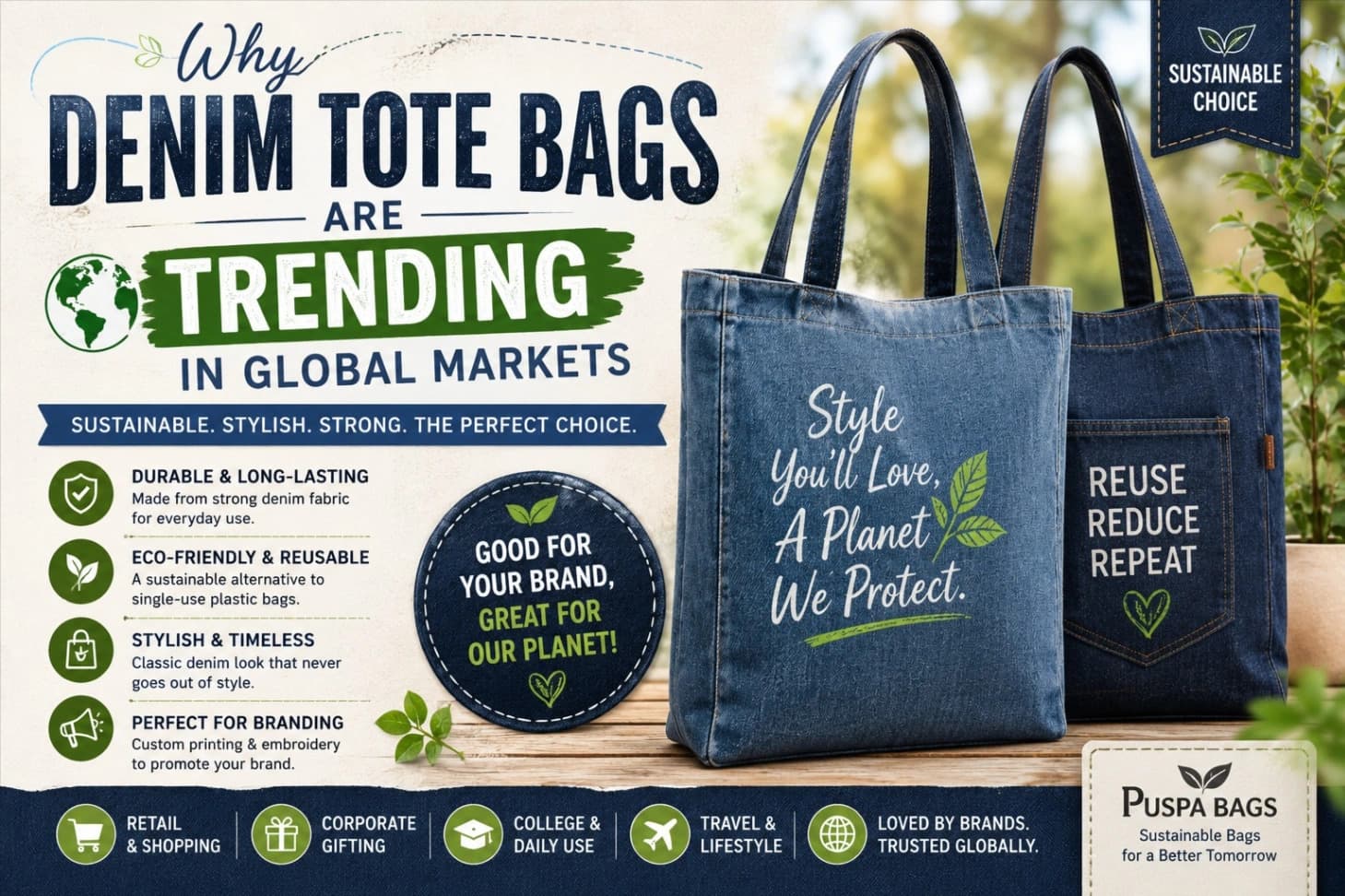 Why Denim Tote Bags Are Trending In Global Markets