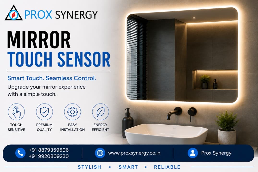 Mirror Touch Sensor Manufacturer for Modern LED Mirrors Call  +91 9920809230