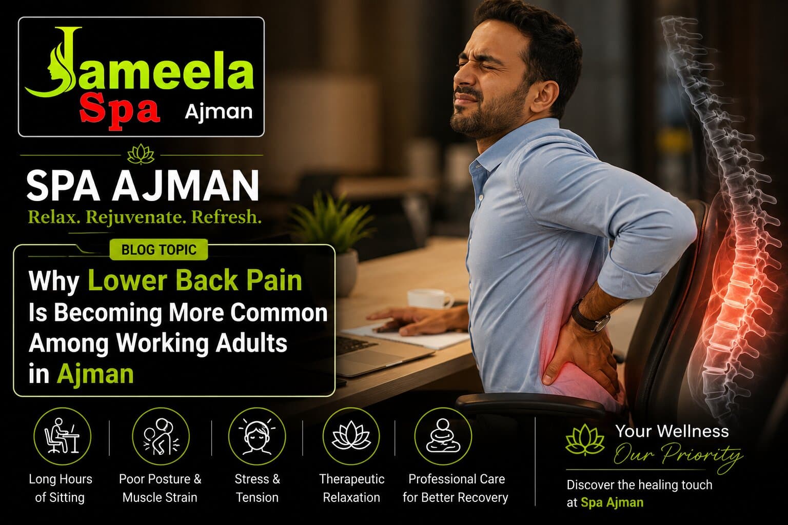 Why Lower Back Pain Is Becoming More Common Among Working Adults in Ajman