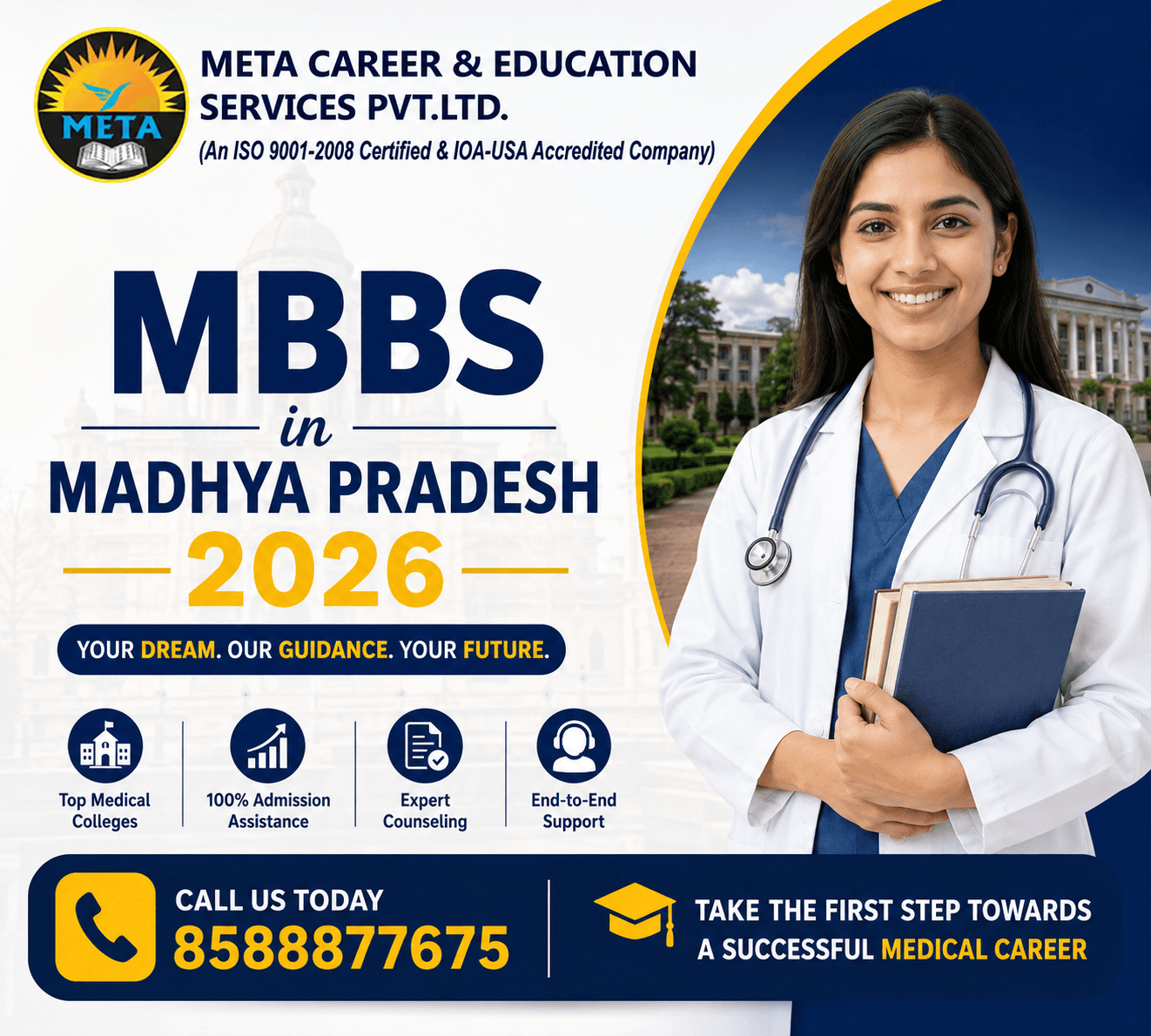 MBBS Admission in Madhya Pradesh 2026: Complete MBBS guidance, admission process & counselling fees