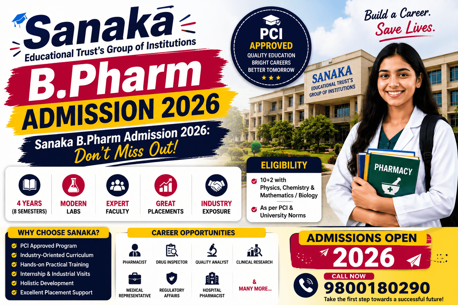 Sanaka B.Pharm Admission 2026