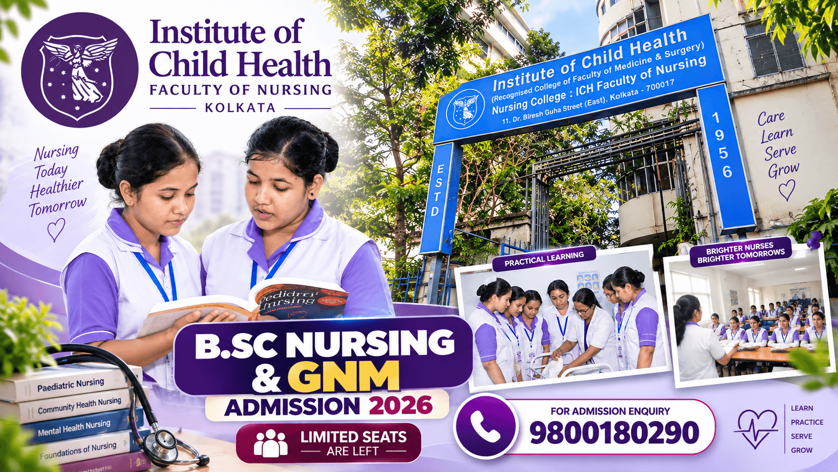 Institute of Child Health Faculty of Nursing Kolkata Admission 2026