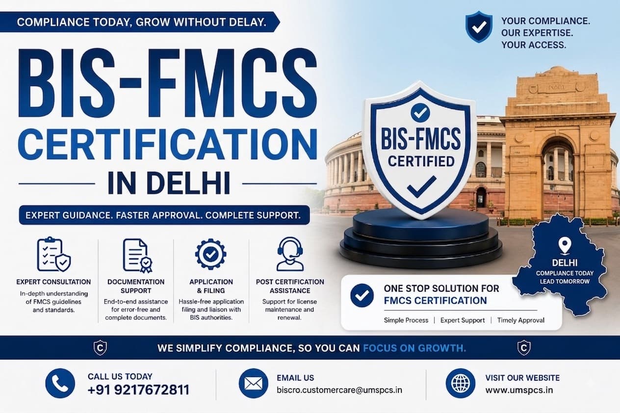 BIS-FMCS Certification in Delhi: A Complete Guide for Foreign Manufacturers