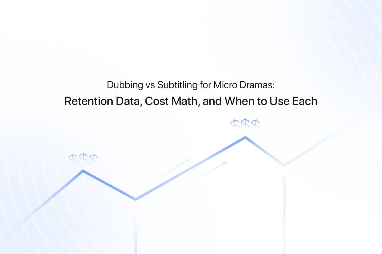Dubbing vs Subtitling for Micro Dramas: Retention Data, Cost Math, and When to Use Each