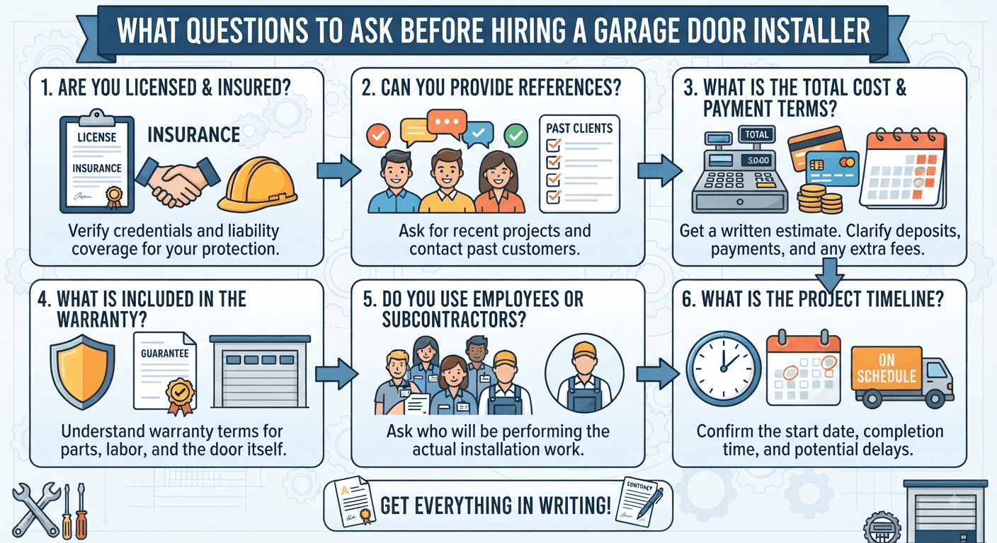 What Questions to Ask Before Hiring a Garage Door Installer
