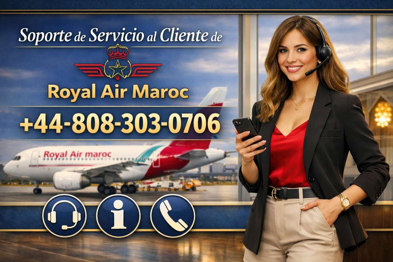 Guía de atención +44-808-303-0706 al cliente de Royal Air Maroc