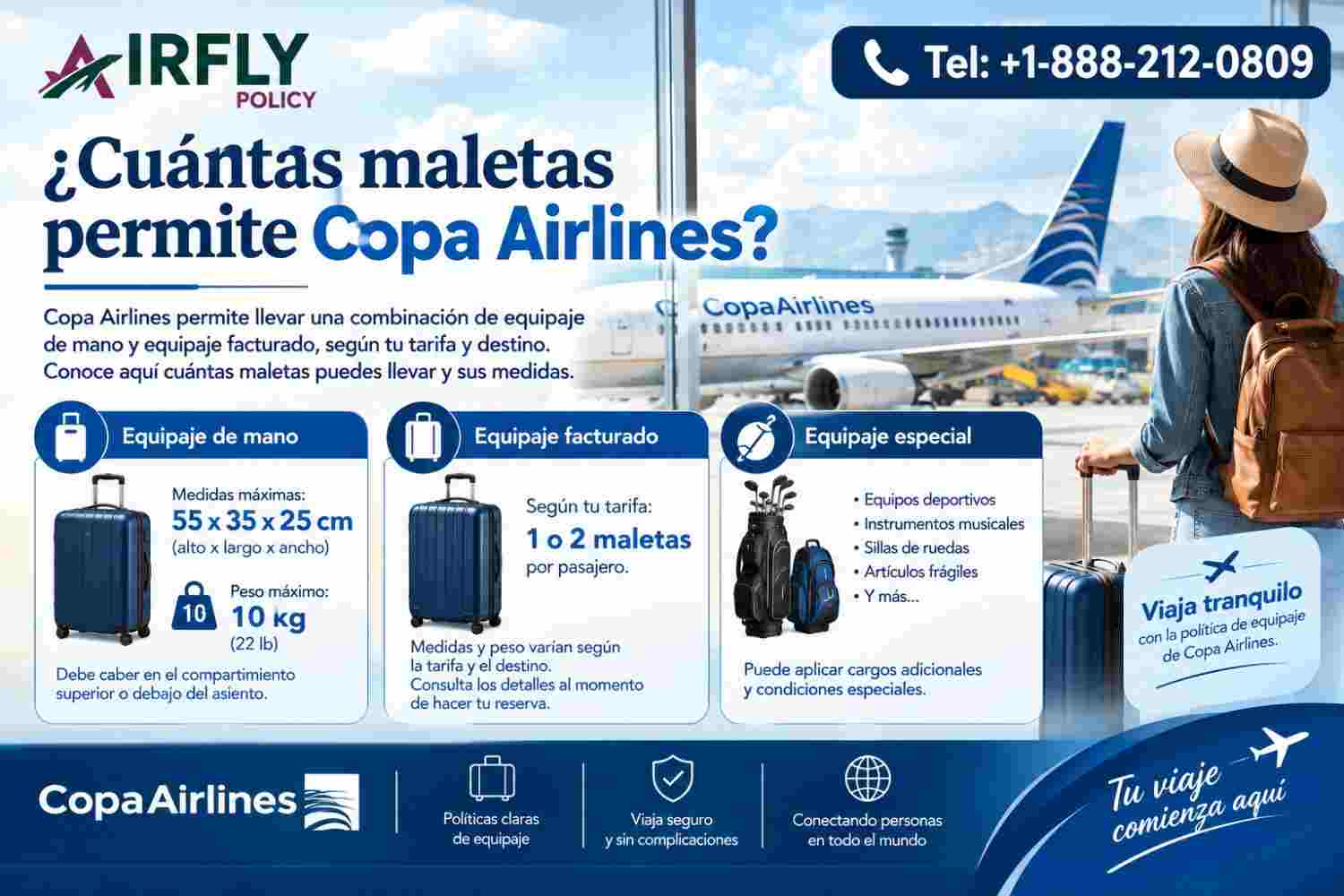 ¿Cuántas maletas permite Copa Airlines?