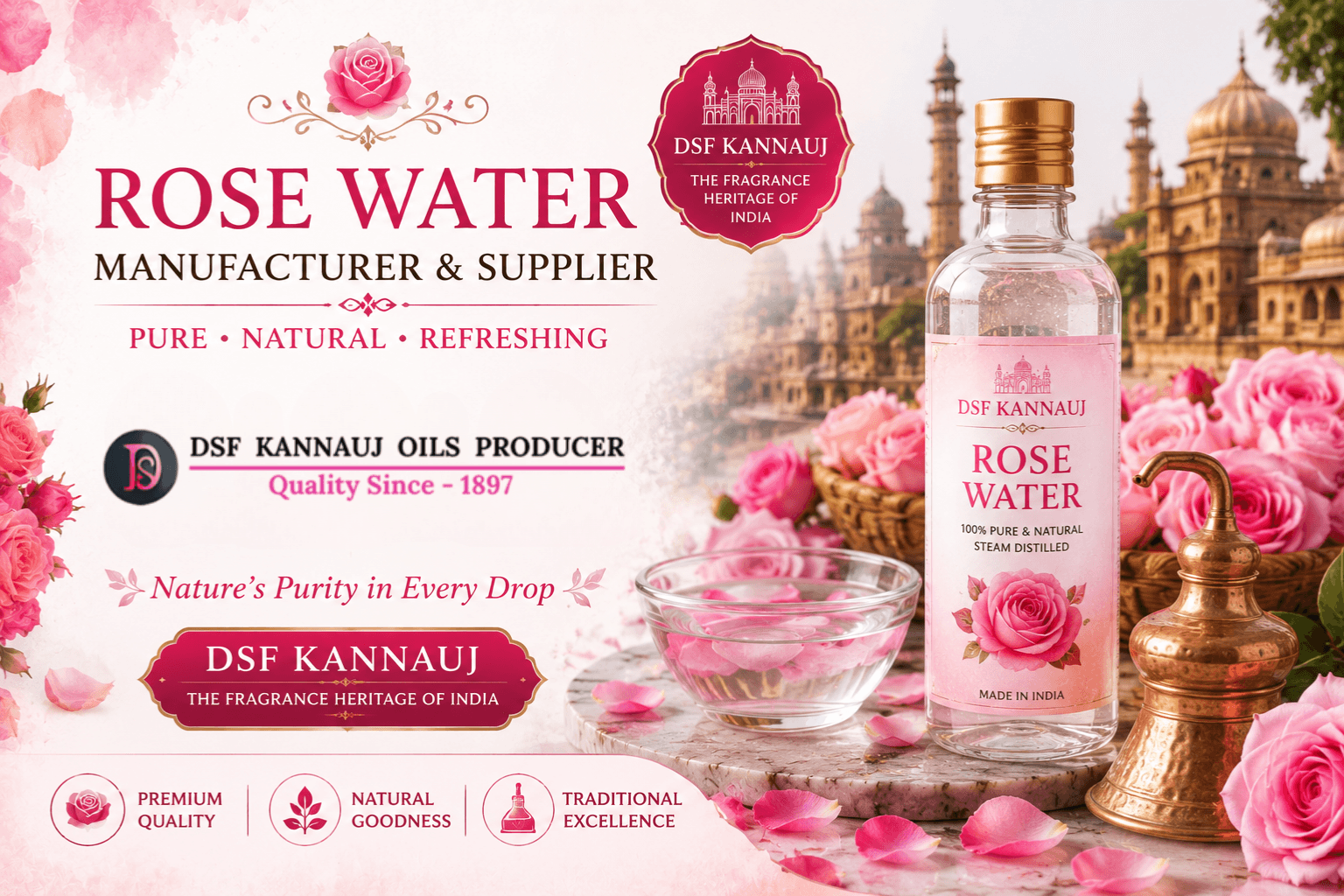 Rose Water Manufacturer and Supplier