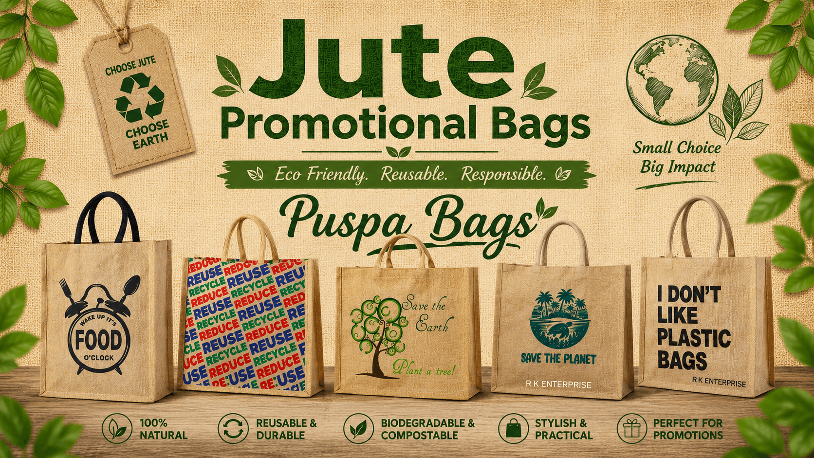 Jute Promotional Bags – Eco-Friendly Branding & Marketing Bags for Global Buyers