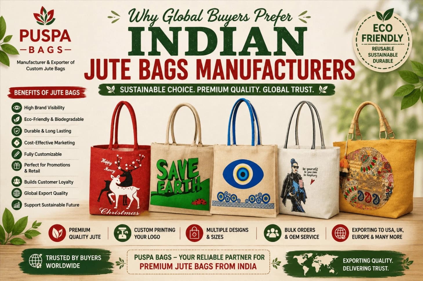 Why Global Buyers Prefer Indian Jute Bags Manufacturers