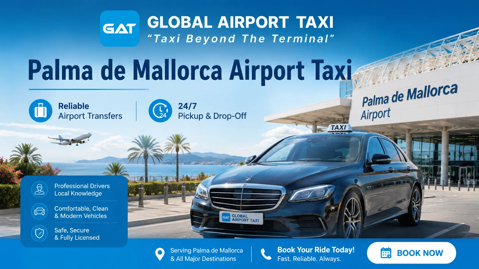 Palma de Mallorca Airport Taxi | Fixed Price from €29