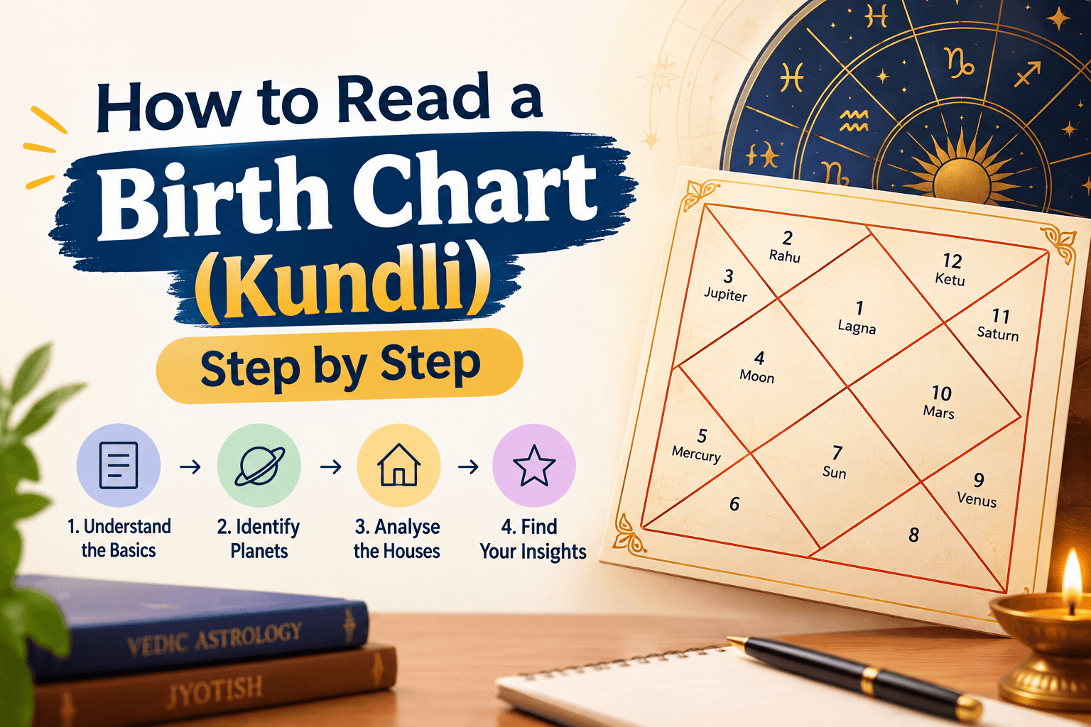 How to Read a Birth Chart (Kundli) Step by Step