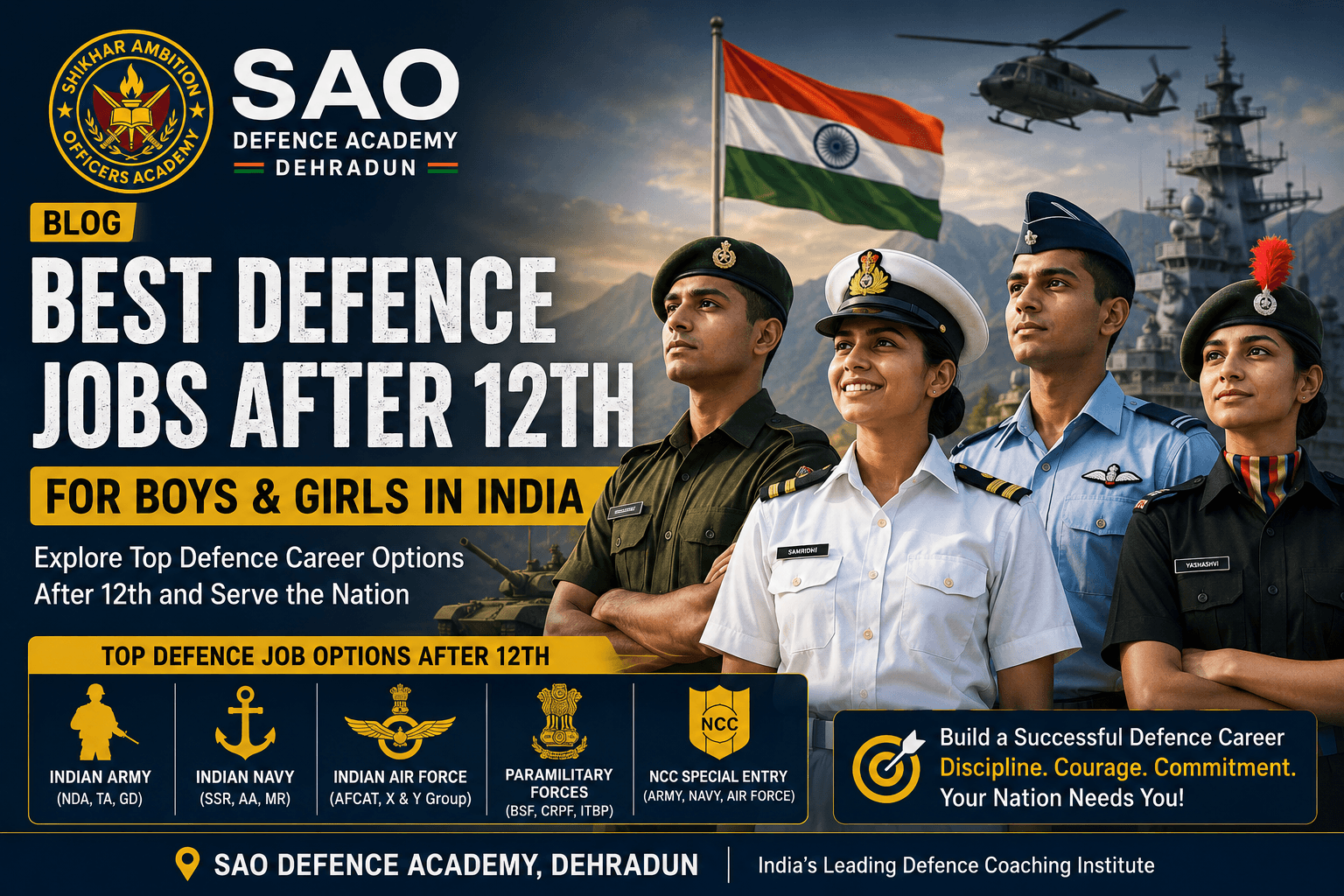 Best NDA Coaching in Dehradun, India for Students After 10th and 12th