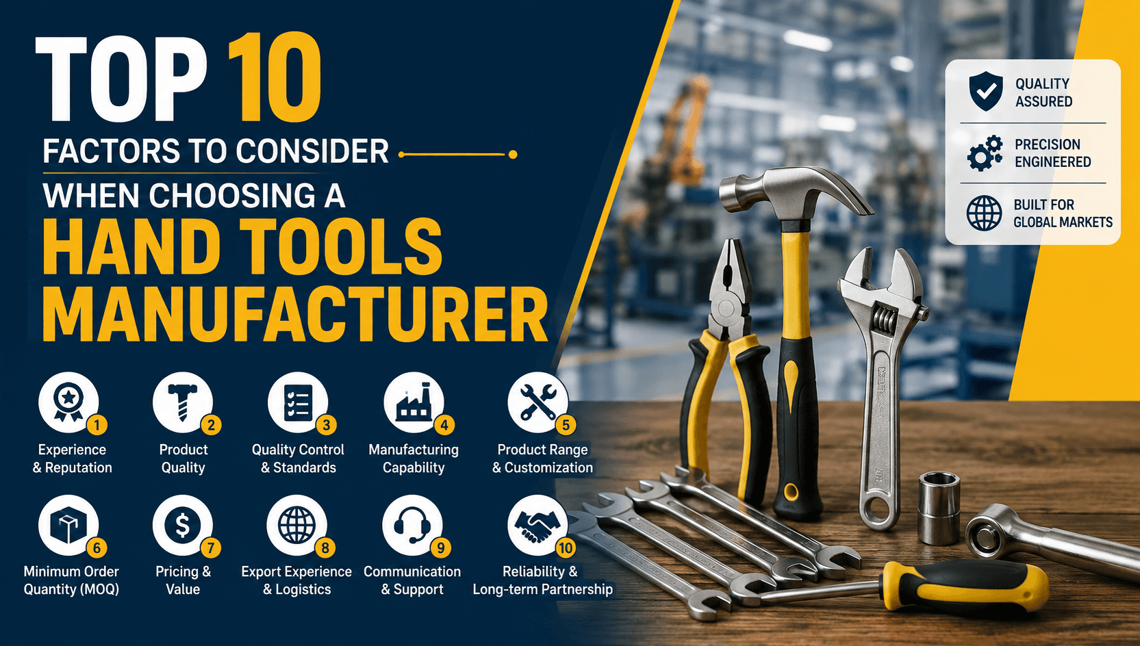 Top 10 Factors to Consider When Choosing a Hand Tools Manufacturer