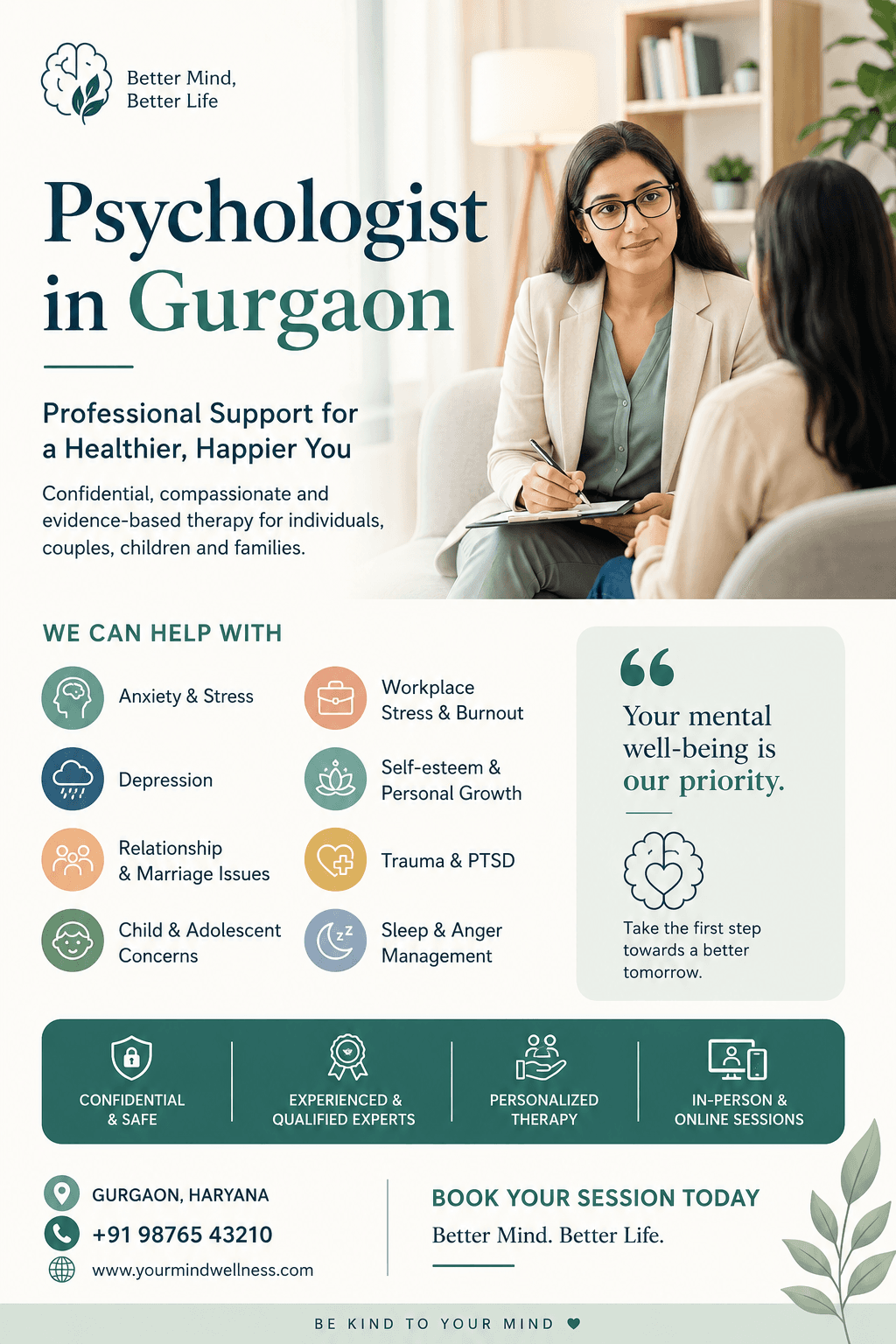 Psychologist in Gurgaon: Your Complete Guide to Mental Health and Emotional Well-being